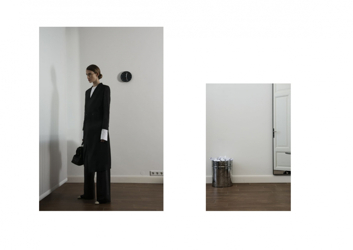 77 days of work by Filine Fink 77 days of work woman in black suit handbag office editorial