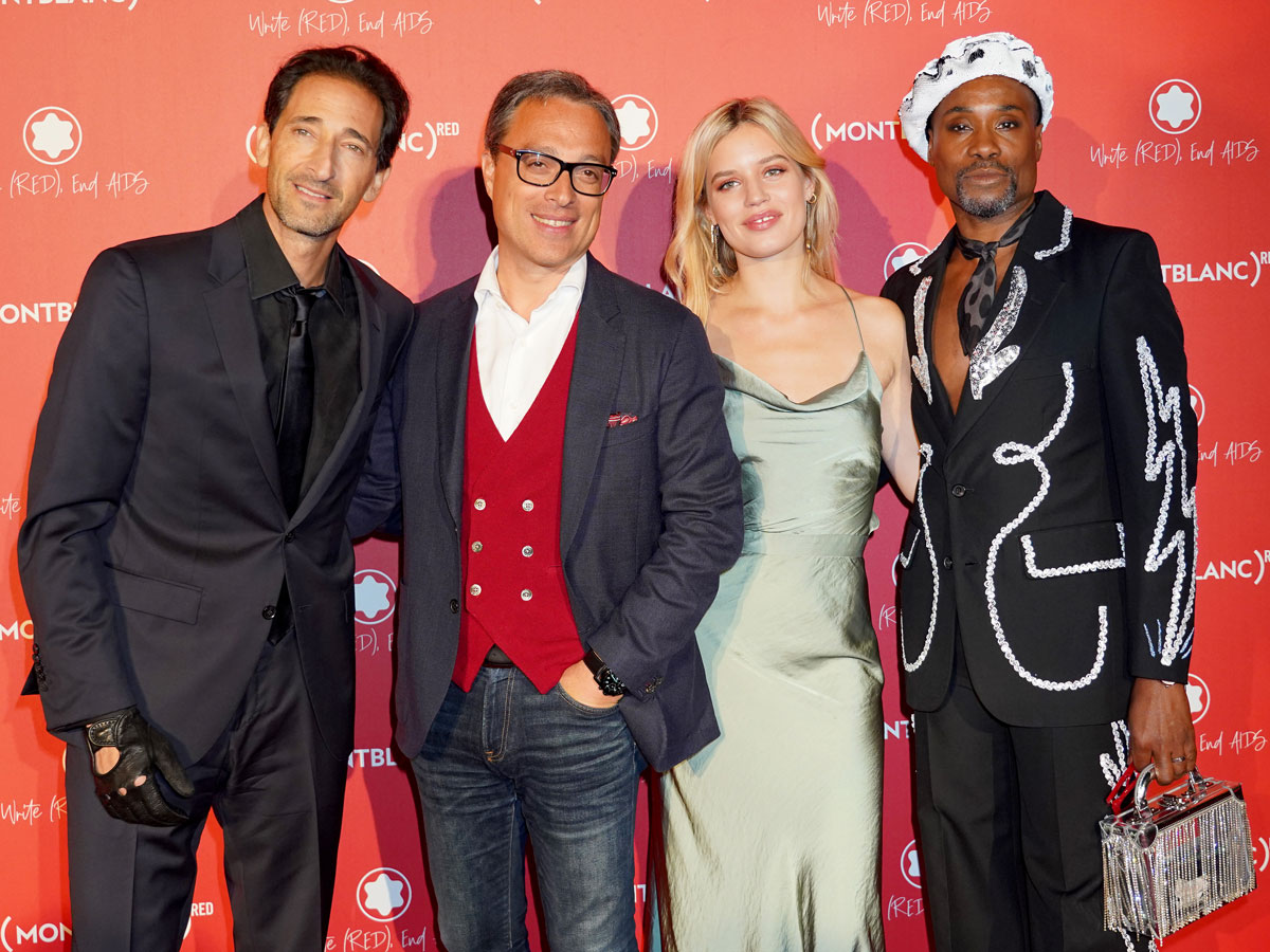 montblanc2 From left to right: Adrien Brody, Nicolas Baretzki, Georgia May Jagger and Billy Porter RED Montblanc event in Paris