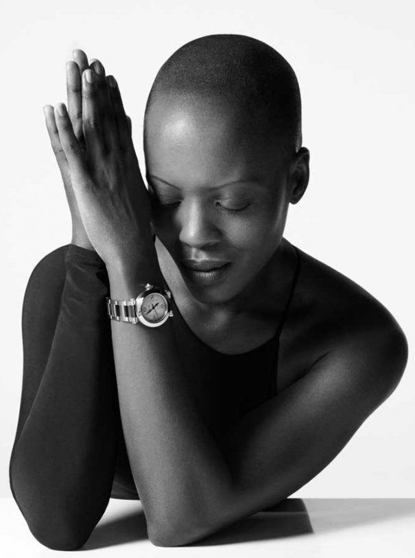Die Zeitwandlerin_Featured florence Kasumba pasha cartier black white portrait