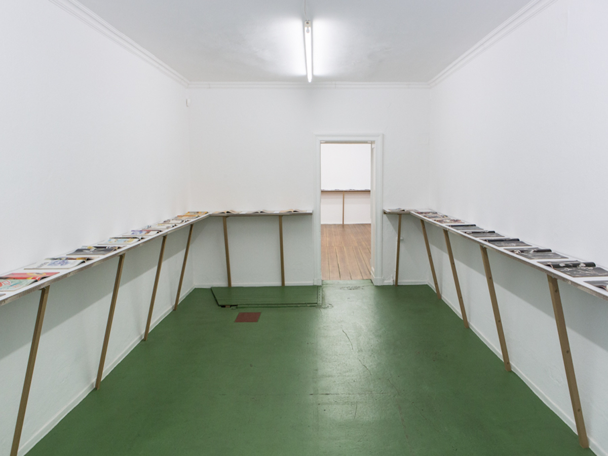 Fashion Stories_Image2 Room Green Floor White Walls Exhibition