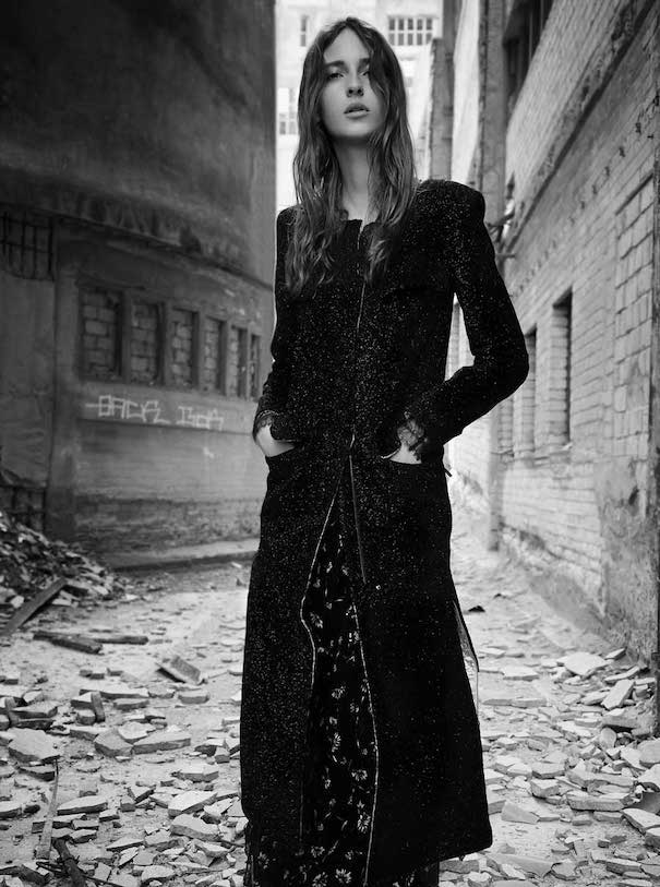 Gregor Hohenberg_Image5 Gregor Hohenberg Black White Model Street BlackDress Long Hair