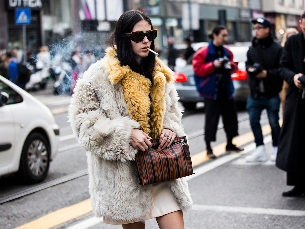 milan-fashionweek-fw-2015-day-5-outside-msgm-gilda-ambrosio Gilda Ambrosio in Mailand
