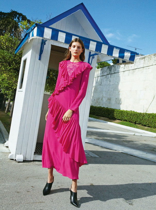 Yannis Nikolaou_Image1 model pink dress Yannis Nikolaou