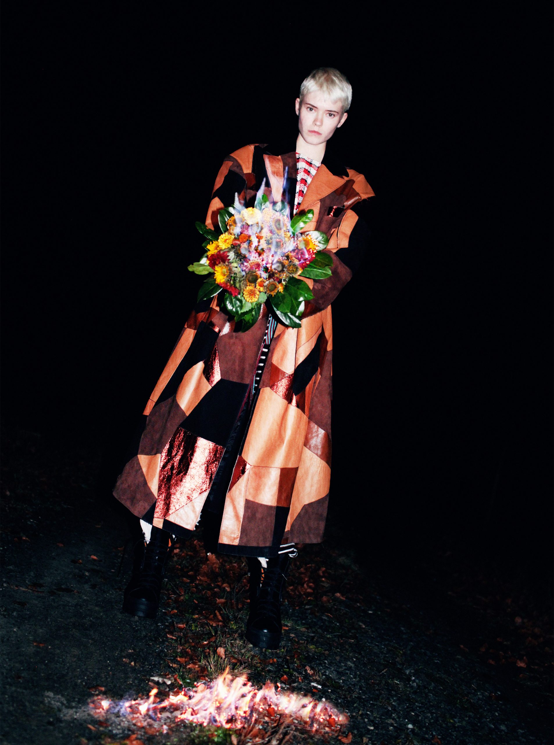 Burning flowers Dark forest Fairy Marni coat burning flowers Dark Forest Fairy