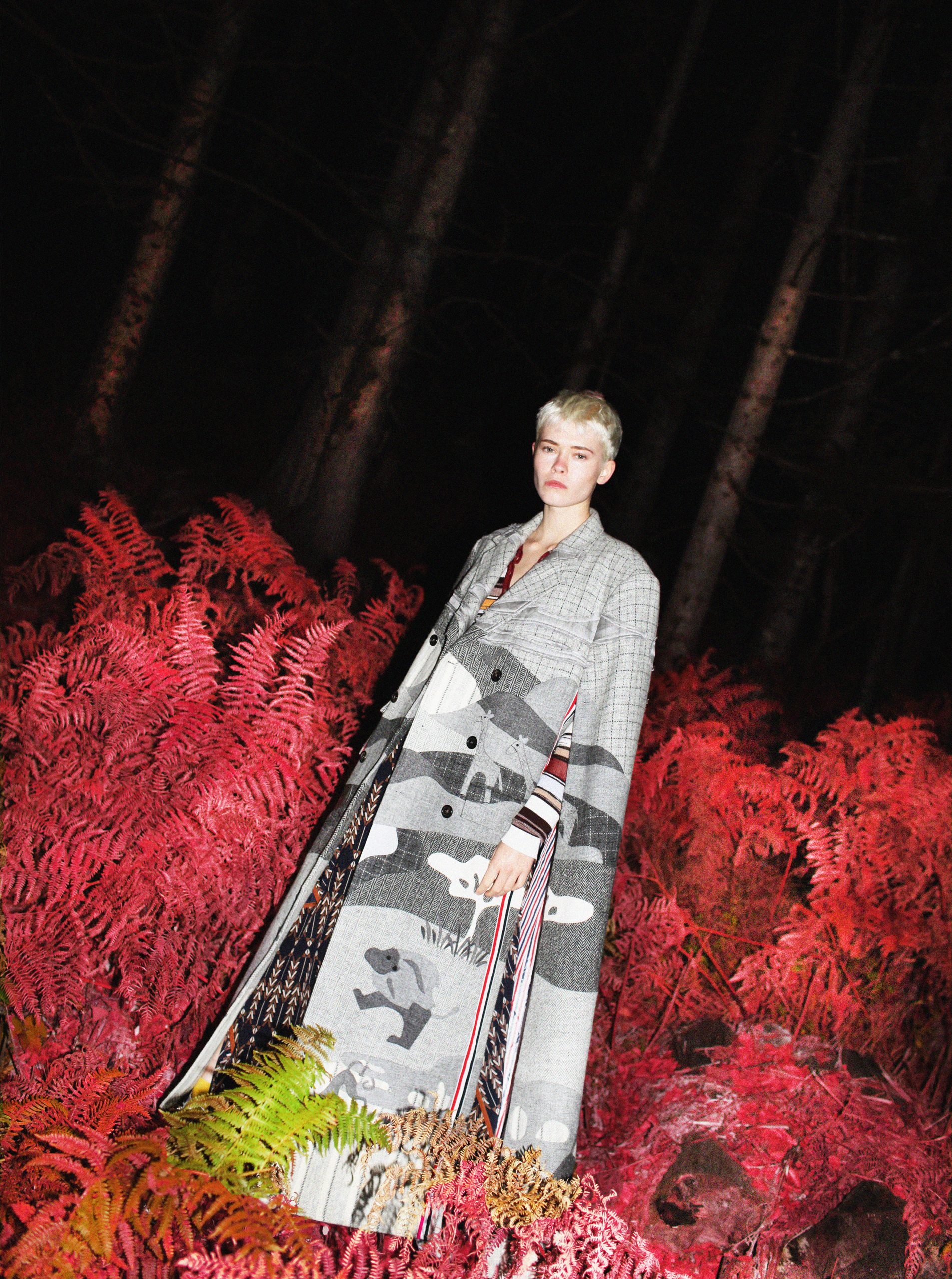 Thom Browne Coat Dark Forest Fairy Dark Forest Fairy Maike Inga in Thom Browne