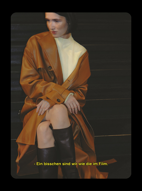 Tods_IgaDrobisz_2 Model wearing coat, top and boots TOD'S
