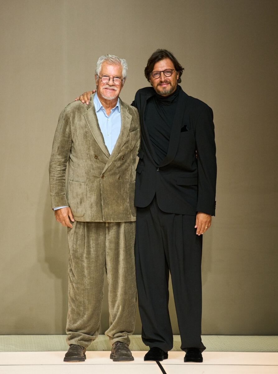 Leo Dell'Orco and nephew Gianluca Dell'Orco, men's design director