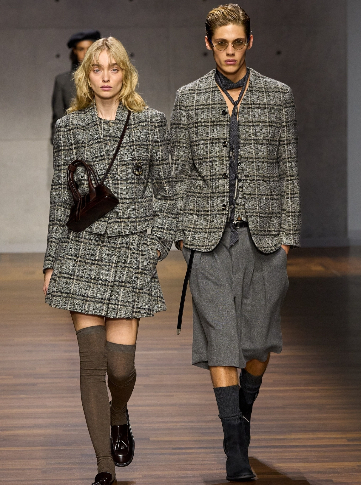 Three-piece tweed suits