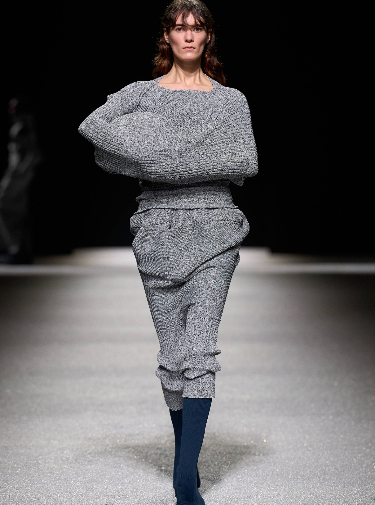 Conceptual knit outfits