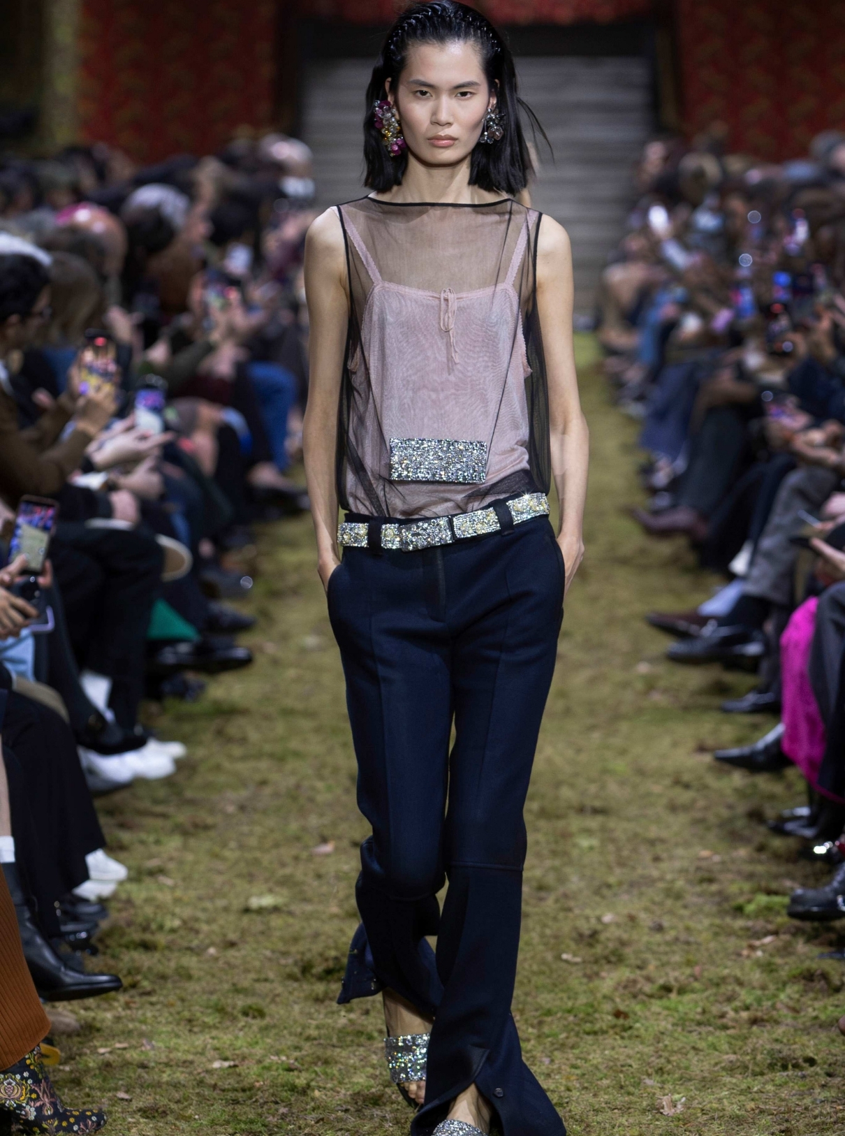 See-through bejeweled tank tops