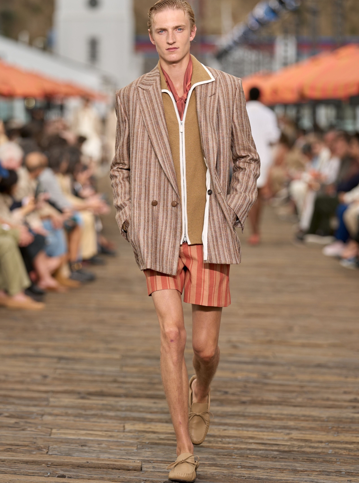 Stripes had a major moment for Sartori's S/S 2027 Zegna collection