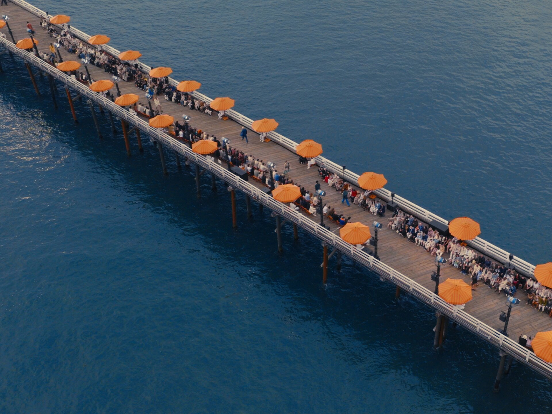 Zegna S/S 2027 runway held on a Malibu pier