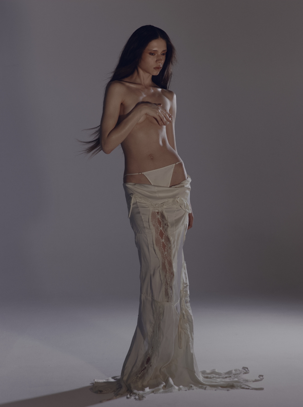 Model wearing Skirt MARRKNULL