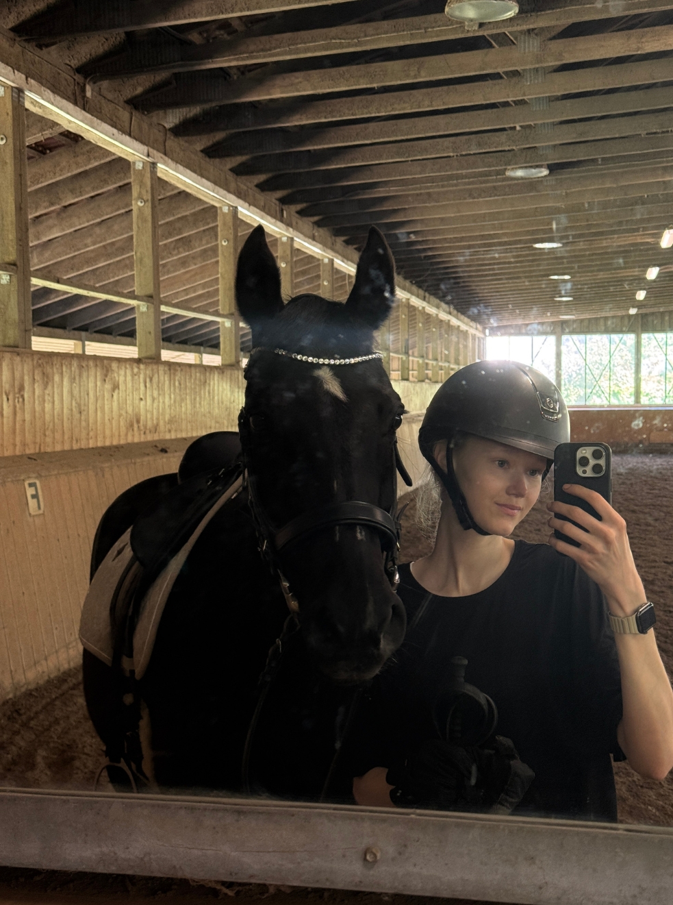 Malin Rudnick with her horse Sephora